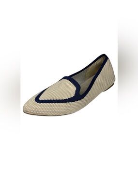 Birdies Blackbird Knit Loafers Shoes & Dustbag Wmns 7 Eggshell Navy Discontinued